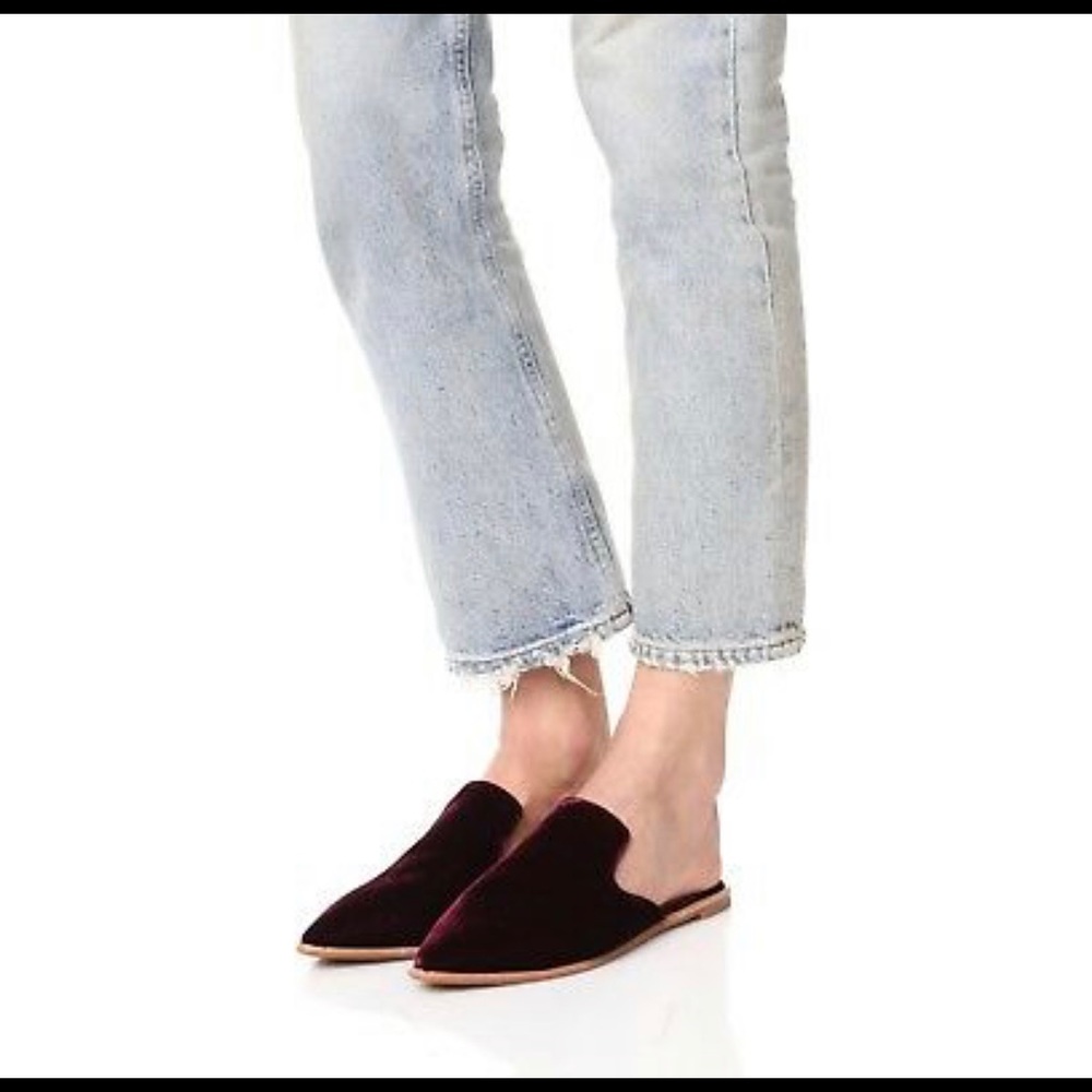 Madewell Gemma Mule in Velvet Pinot Noir
